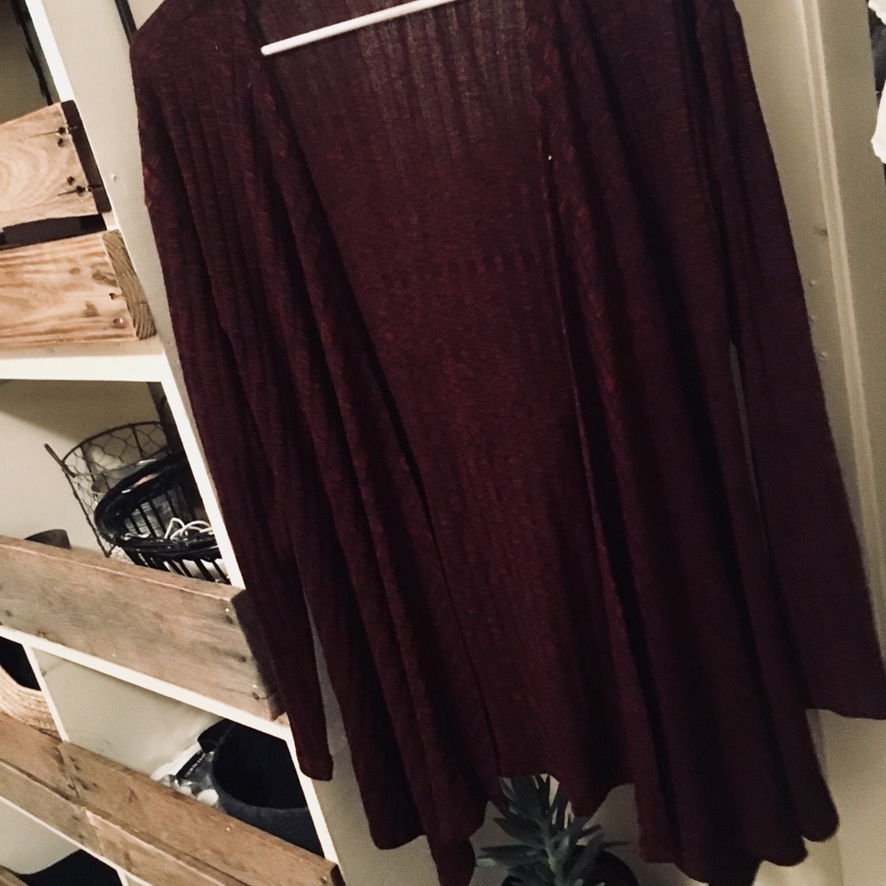 Burgundy cardigan